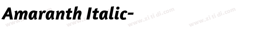 Amaranth Italic字体转换